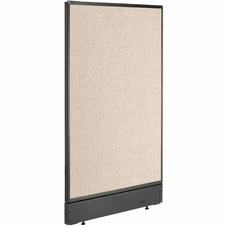 INTERION BY GLOBAL INDUSTRIAL Interion Office Partition Panel with Pass-Thru Cable, 24-1/4inW x 46inH , Tan 277660PTN